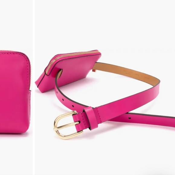 New Kate Spade New York Women's Zip Embossed Logo Pink Belt Bag L/XL $90! - Picture 2 of 9